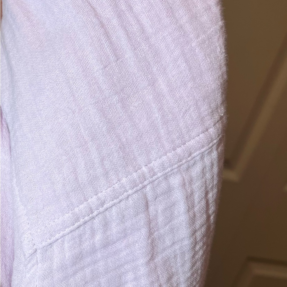 BeachLunchLounge 100% Cotton Alessia Long Sleeve Button Front Shirt Sz XS Lilac - Picture 5 of 9